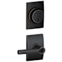 Schlage Broadway Single Cylinder Keyed Entry Door Lever Set and Century Deadbolt Combo with Century Rose Aged Bronze