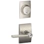 Schlage Latitude Single Cylinder Keyed Entry Door Lever Set and Century Deadbolt Combo with Century Rose Satin Nickel
