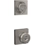 Schlage Bowery Single Cylinder Keyed Entry Knob Set and Collins Deadbolt Combo with Collins Rose Satin Nickel