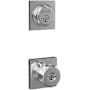 Schlage Bowery Single Cylinder Keyed Entry Knob Set and Collins Deadbolt Combo with Collins Rose Bright Chrome