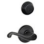 Schlage Flair Keyed Entry Leverset and Deadbolt Combo from the FB-Series Aged Bronze