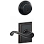 Schlage Flair Single Cylinder Keyed Entry Door Lever Set and Deadbolt Combo with Addison Rose Aged Bronze