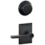 Schlage Latitude Single Cylinder Keyed Entry Door Lever Set and Deadbolt Combo with Addison Rose Aged Bronze