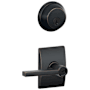 Schlage Latitude Single Cylinder Keyed Entry Door Lever Set and Deadbolt Combo with Century Rose Aged Bronze
