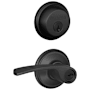Schlage Merano Single Cylinder Keyed Entry Door Lever Set and Deadbolt Combo Matte Black
