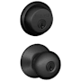 Schlage Plymouth Single Cylinder Keyed Entry Door Knob Set and Deadbolt Combo Matte Black