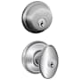 Schlage Siena Single Cylinder Keyed Entry Door Knob Set and Deadbolt Combo Satin Chrome