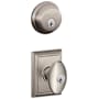 Schlage Siena Single Cylinder Keyed Entry Door Knob Set and Deadbolt Combo with Addison Rose Satin Nickel