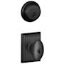 Schlage Siena Single Cylinder Keyed Entry Door Knob Set and Deadbolt Combo with Addison Rose Matte Black