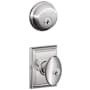 Schlage Siena Single Cylinder Keyed Entry Door Knob Set and Deadbolt Combo with Addison Rose Bright Chrome