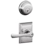 Schlage Avila Single Cylinder Keyed Entry Door Lever Set and Deadbolt Combo with Addison Rose Bright Chrome