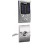 Schlage Connect Century Touchscreen Electronic Deadbolt with Z-Wave Plus Technology and Passage Accent Lever and Decorative Century Trim Bright Chrome