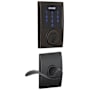 Schlage Connect Century Touchscreen Electronic Deadbolt with Z-Wave Plus Technology and Passage Accent Lever and Decorative Century Trim Aged Bronze