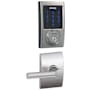 Schlage Connect Century Touchscreen Electronic Deadbolt with Z-Wave Plus Technology and Passage Broadway Lever and Decorative Century Trim Satin Chrome