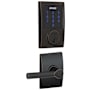 Schlage Connect Century Touchscreen Electronic Deadbolt with Z-Wave Plus Technology and Passage Broadway Lever and Decorative Century Trim Aged Bronze