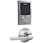 Schlage Connect Century Touchscreen Electronic Deadbolt with Z-Wave Plus Technology and Passage Latitude Lever Bright Chrome