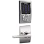 Schlage Connect Century Touchscreen Electronic Deadbolt with Z-Wave Plus Technology and Passage Latitude Lever and Decorative Century Trim Polished Chrome