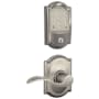 Schlage Encode WiFi Enabled Electronic Keypad Deadbolt and Accent Lever Set with Camelot Trim Satin Nickel