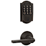 Schlage Encode Camelot WiFi Enabled Electronic Keypad Deadbolt with Passage Latitude Lever Aged Bronze