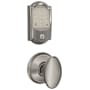 Schlage Encode WiFi Enabled Electronic Keypad Deadbolt with Camelot Trim and Siena Knob Set Satin Nickel