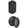 Schlage Encode WiFi Enabled Electronic Keypad Deadbolt with Camelot Trim and Siena Knob Set Matte Black