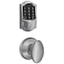 Schlage Encode WiFi Enabled Electronic Keypad Deadbolt with Camelot Trim and Siena Knob Set Bright Chrome