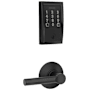 Schlage Encode WiFi Enabled Electronic Keypad Deadbolt with Century Trim and Broadway Lever Set Matte Black