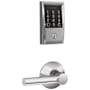 Schlage Encode WiFi Enabled Electronic Keypad Deadbolt with Century Trim and Broadway Lever Set Bright Chrome