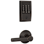 Schlage Encode WiFi Enabled Electronic Keypad Deadbolt with Century Trim and Broadway Lever Set Aged Bronze