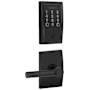 Schlage Encode WiFi Enabled Electronic Keypad Deadbolt and Broadway Lever Set with Century Trim Matte Black