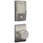 Schlage Encode WiFi Enabled Electronic Keypad Deadbolt and Bowery Knob Set with Century Trim Satin Nickel