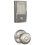 Schlage Encode Century WiFi Enabled Electronic Keypad Deadbolt with Passage Georgian Knob Satin Nickel