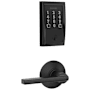 Schlage Encode WiFi Enabled Electronic Keypad Deadbolt with Century Trim and Latitude Lever Set Matte Black