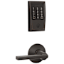 Schlage Encode WiFi Enabled Electronic Keypad Deadbolt with Century Trim and Latitude Lever Set Aged Bronze