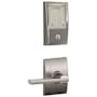 Schlage Encode WiFi Enabled Electronic Keypad Deadbolt and Latitude Lever Set with Century Trim Satin Nickel