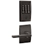 Schlage Encode WiFi Enabled Electronic Keypad Deadbolt and Latitude Lever Set with Century Trim Aged Bronze