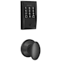 Schlage Encode Century WiFi Enabled Electronic Keypad Deadbolt with Passage Siena Knob Matte Black