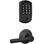 Schlage Encode Greenwich Electronic Keyless Entry Deadbolt Combo Pack with Broadway Interior Lever and Decorative Plymouth Trim Matte Black