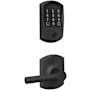 Schlage Encode Greenwich Electronic Keyless Entry Deadbolt Combo Pack with Broadway Interior Lever and Decorative Greenwich Trim Matte Black