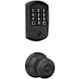 Schlage Encode Greenwich Electronic Keyless Entry Deadbolt Combo Pack with Georgian Interior Knob and Decorative Georgian Trim Matte Black