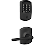 Schlage Encode Greenwich Electronic Keyless Entry Deadbolt Combo Pack with Latitude Interior Lever and Decorative Greenwich Trim Matte Black
