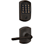 Schlage Encode Greenwich Electronic Keyless Entry Deadbolt Combo Pack with Latitude Interior Lever and Decorative Greenwich Trim Aged Bronze