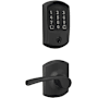 Schlage Encode Greenwich Electronic Keyless Entry Deadbolt Combo Pack with Merano Interior Lever and Decorative Greenwich Trim Matte Black