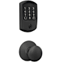 Schlage Encode Greenwich Electronic Keyless Entry Deadbolt Combo Pack with Plymouth Interior Knob and Decorative Plymouth Trim Matte Black
