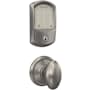 Schlage Encode Greenwich Electronic Keyless Entry Deadbolt Combo Pack with Siena Interior Knob and Decorative Georgian Trim Satin Nickel