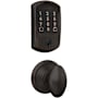 Schlage Encode Greenwich Electronic Keyless Entry Deadbolt Combo Pack with Siena Interior Knob and Decorative Georgian Trim Aged Bronze