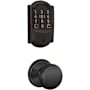 Schlage Encode Plus Camelot Electronic Keyless Entry Deadbolt Combo Pack with Andover Interior Knob and Decorative Georgian Trim Aged Bronze