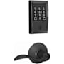 Schlage Encode Plus Century Electronic Keyless Entry Deadbolt Combo Pack with Accent Interior Lever and Decorative Plymouth Trim Matte Black