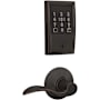 Schlage Encode Plus Century Electronic Keyless Entry Deadbolt Combo Pack with Accent Interior Lever and Decorative Plymouth Trim Aged Bronze