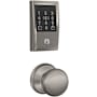 Schlage Encode Plus Century Electronic Keyless Entry Deadbolt Combo Pack with Andover Interior Knob and Decorative Georgian Trim Satin Nickel